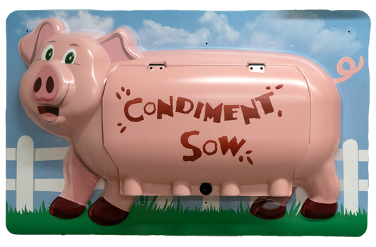 Condiment Sow Distortion Printed Vacuum Formed Display